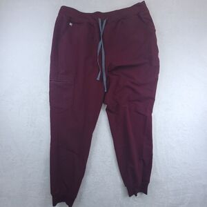 Figs Scrub Joggers Women’s Size XXL Maroon Red W22SW2012 Pants Inseam 29”